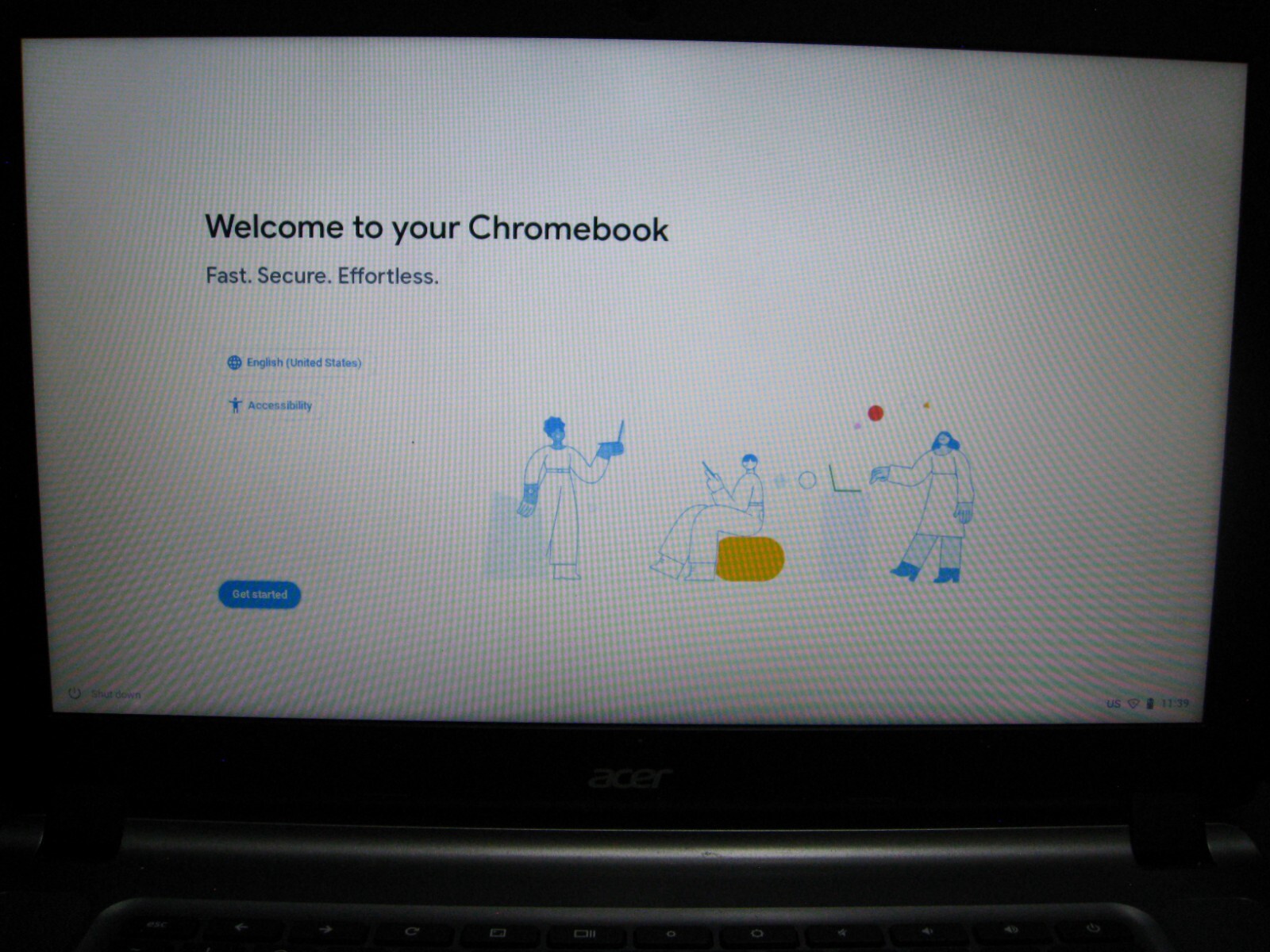 Acer Chromebook N15Q9 15.6″ 16GB eMMC, Intel Quad Core 4GB LP DDR3 SOME KEYS BAD