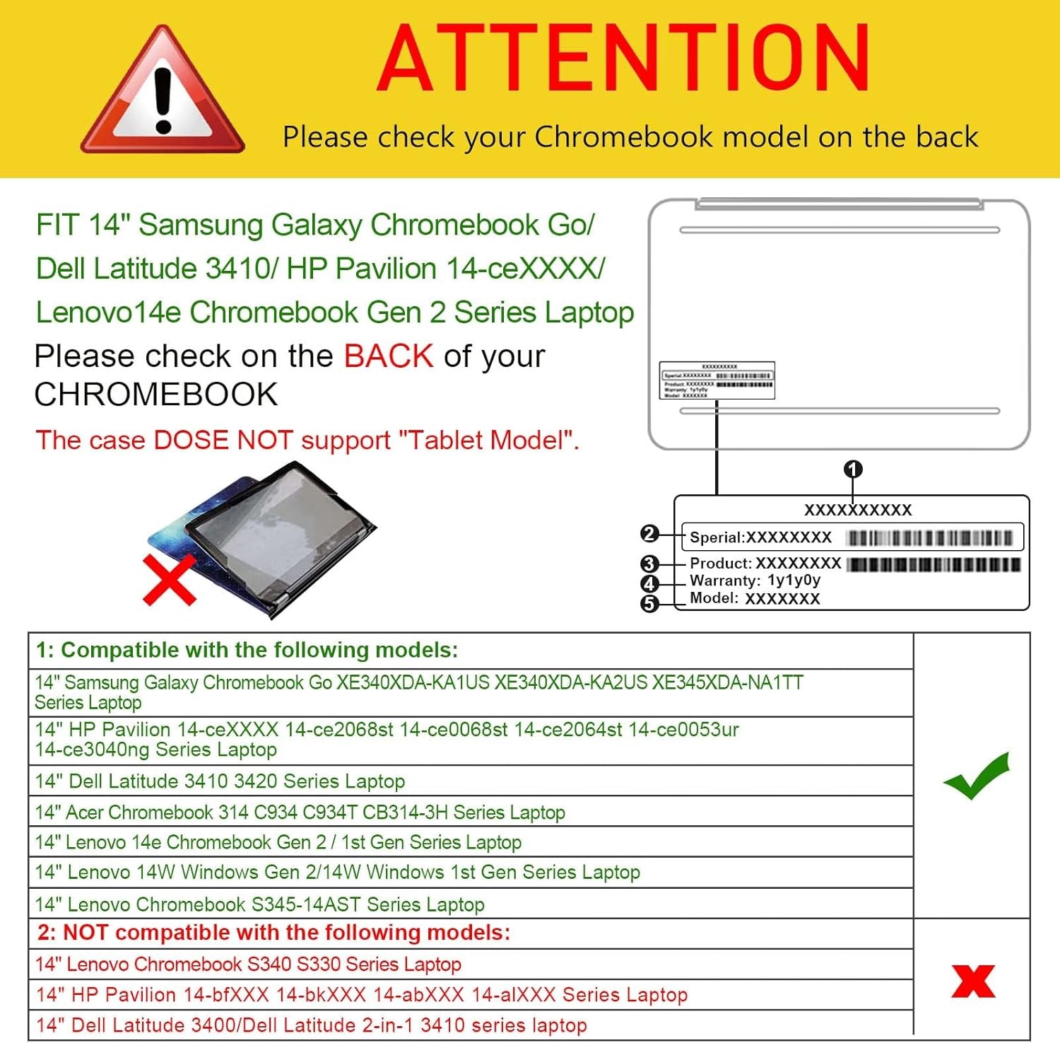 14″ Samsung Galaxy Chromebook Go XE340XDA XE345XDA Sleeve Case – Premium PU Leat