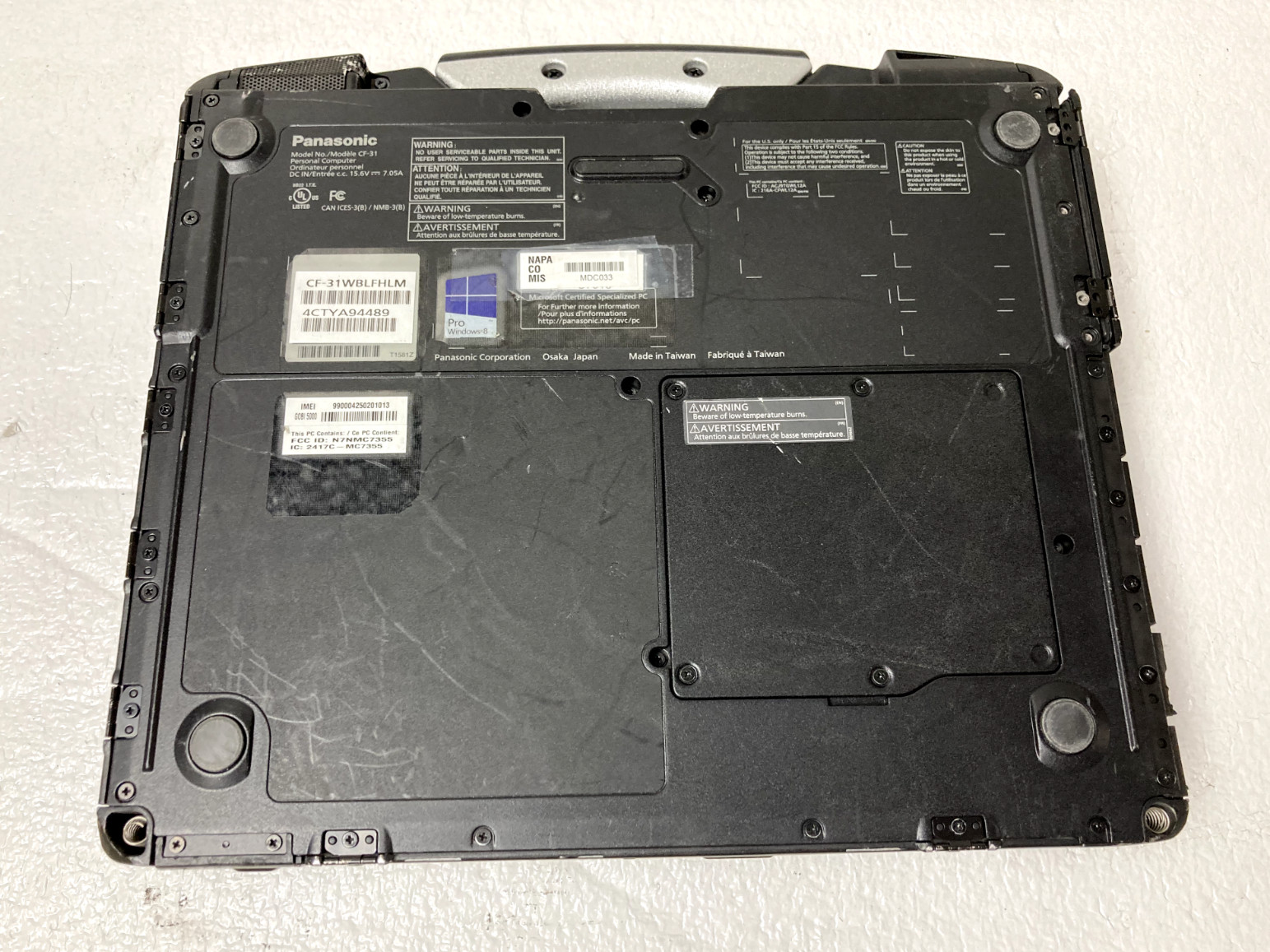 Panasonic CF-31 Core i5-3340M @2.70GHz 12GB RAM NO SSD w/ Caddy Bio Lock
