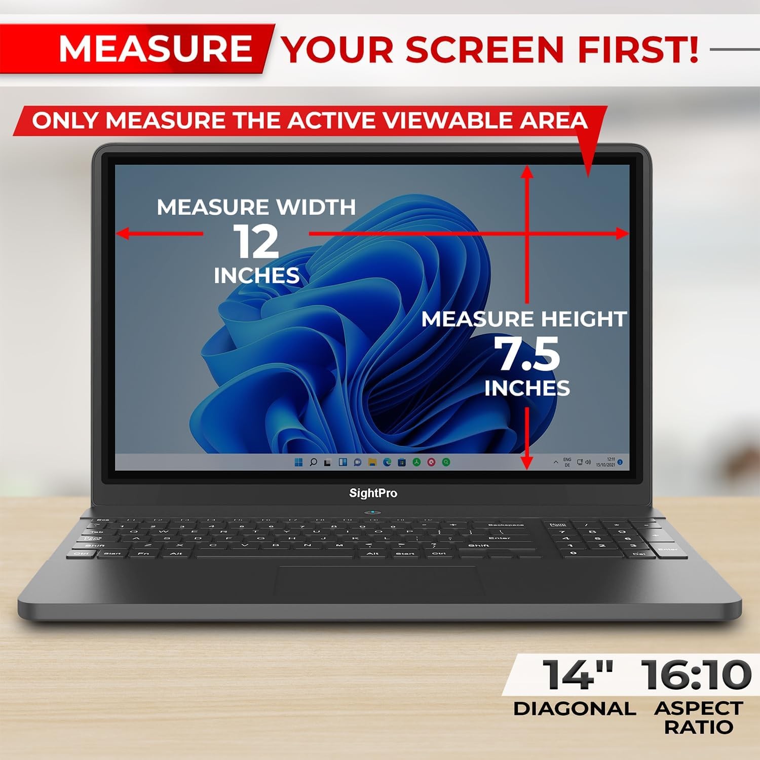 Privacy Screen Filter for 14 Inch Laptop – 16:10 Anti-Glare Protector & Shield