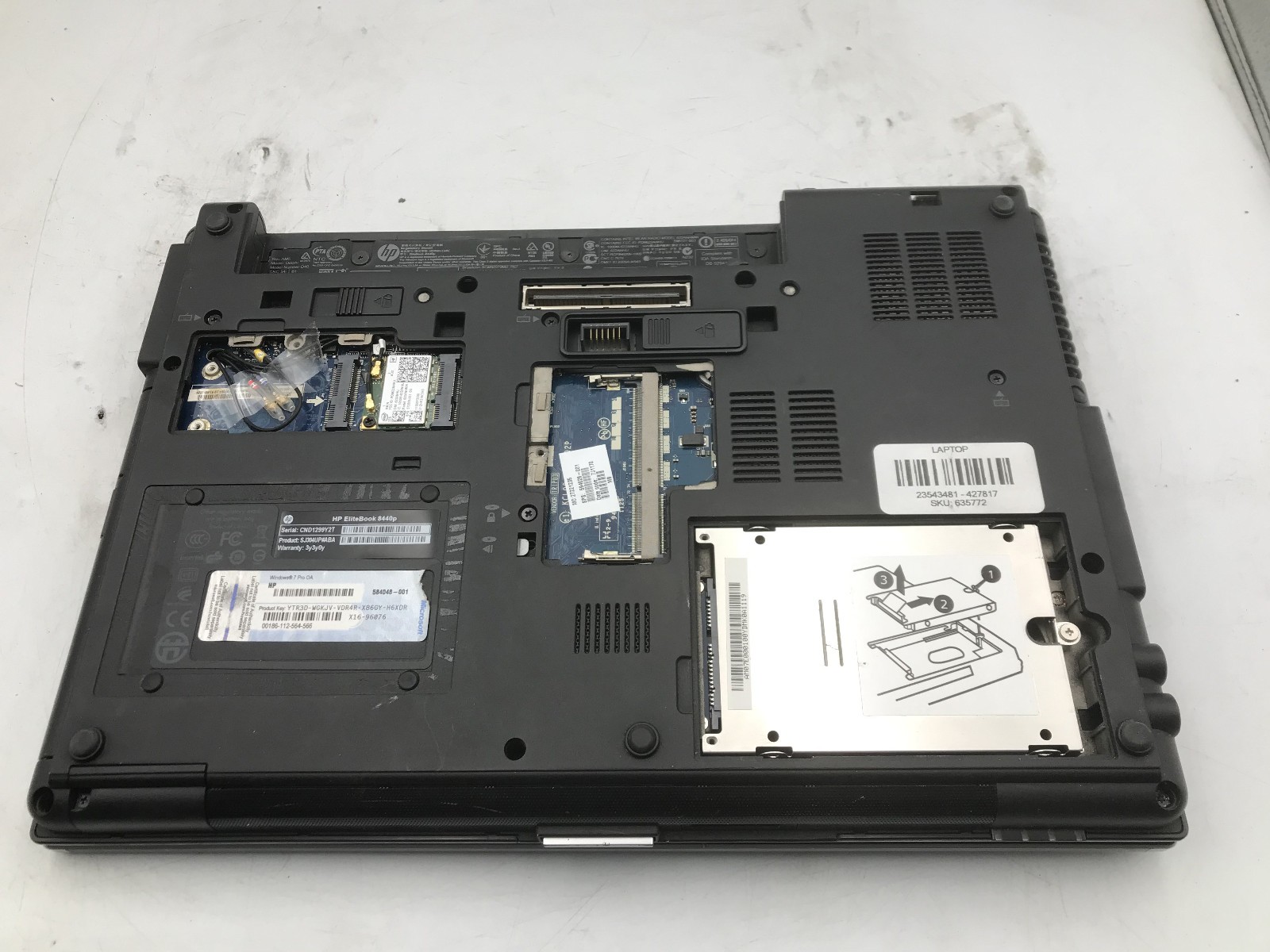 HP ELITEBOOK 8440P – BOOTS TO BIOS – INTEL I5 M520 – 2GB RAM – RREAD DESCRIP -BB