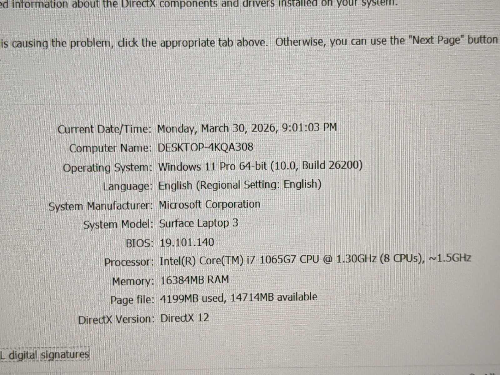 MS Surface Laptop 3 1867:1868 13.5″ 2256×1504 TOUCH i7-10 1.3GHz 16GB 256GB +PA