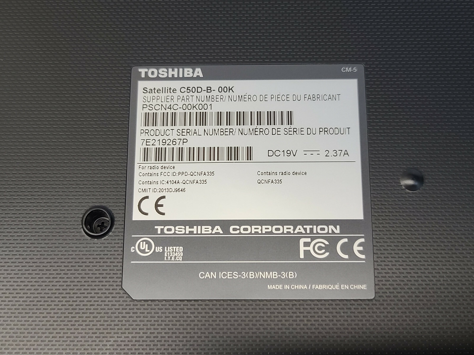 Toshiba Satellite C50D 15.6″ AMD A4-6210 + 4GB + 500GB Windows 8.1 TESTED