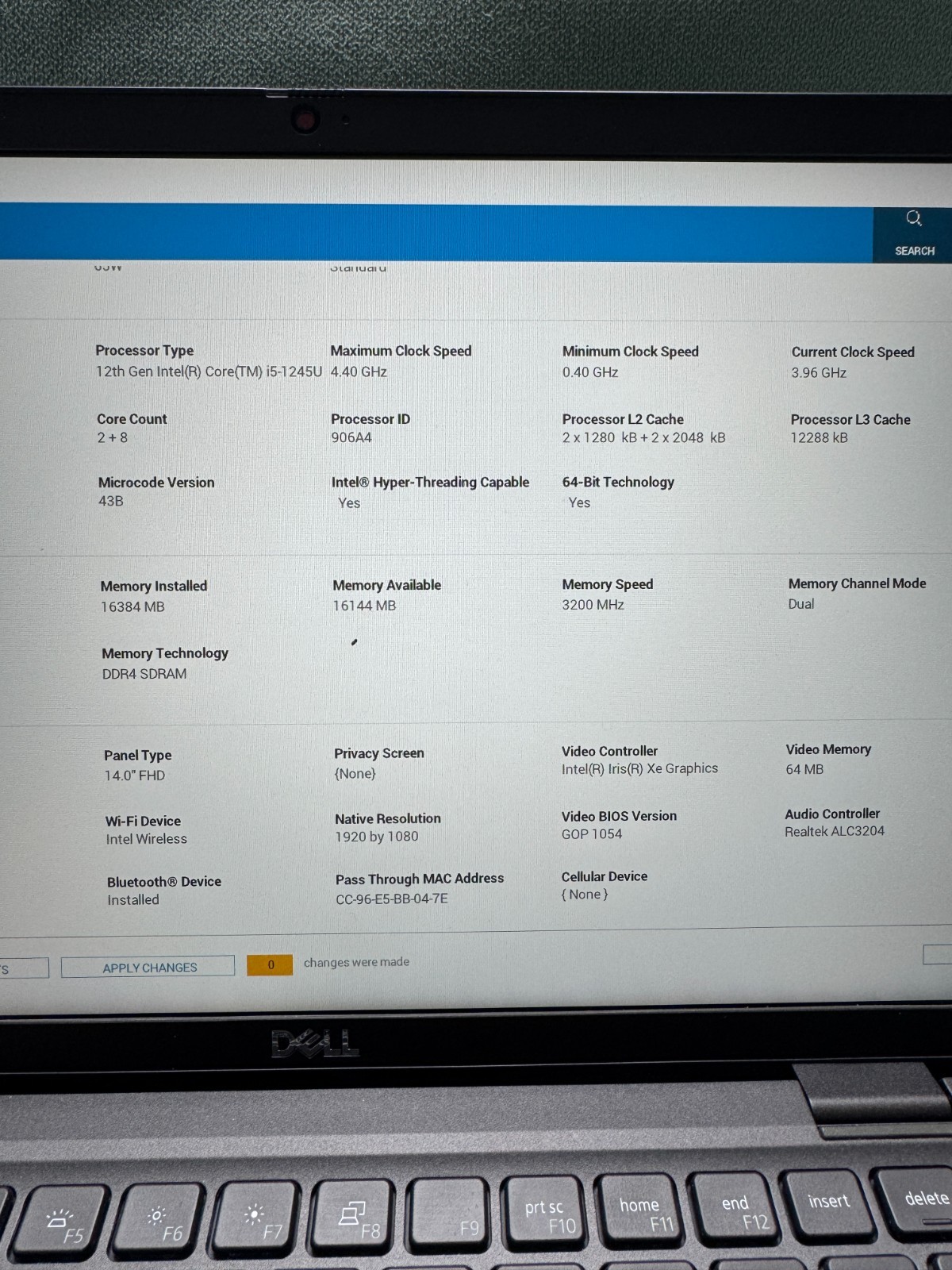 Dell Latitude 7430 14″ Intel i5 12th Gen, 16GB / 256GB, Windows 11 Pro