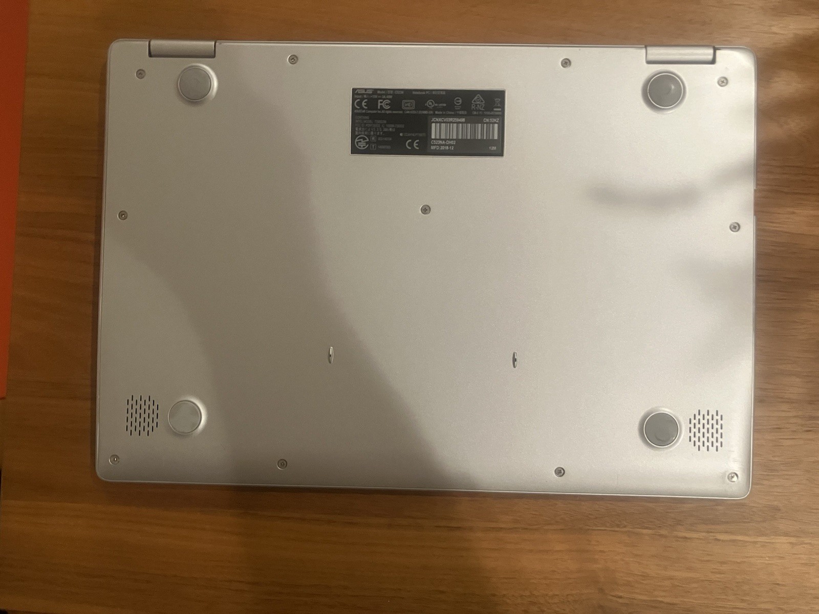 ASUS 15.6 Chromebook C523 W/ Power Cable. Late-2018 Fully Functional