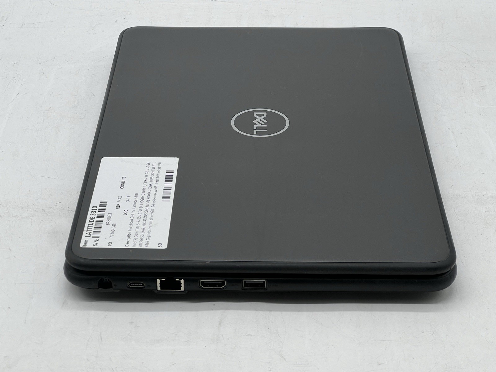 Dell Latitude 3310, i5-8265U CPU, @ 1.60GHz, 16GB RAM, 256GB NVMe-No OS/Adapter