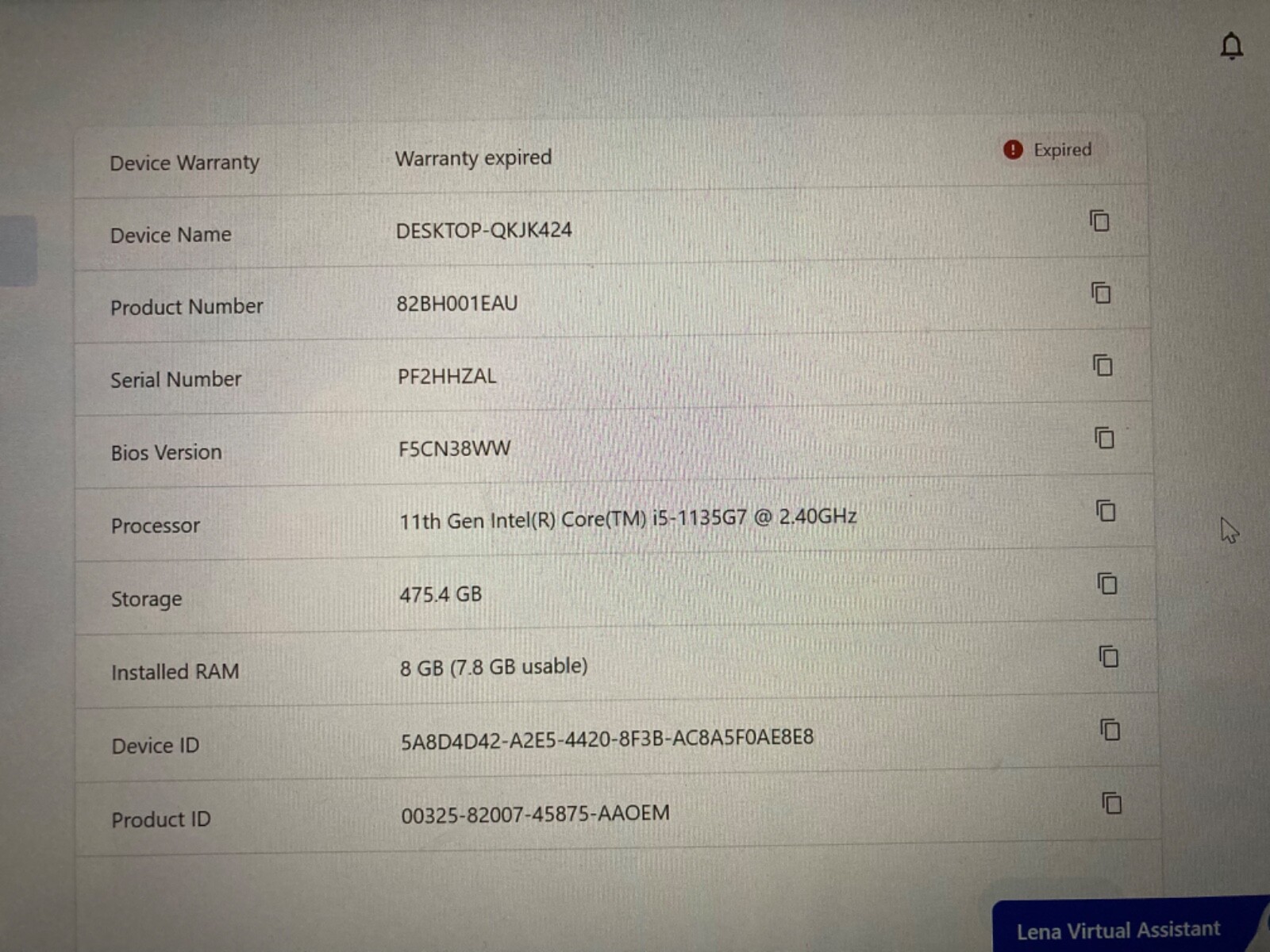 Lenovo YOGA 7i 14ITL5, I5-1135G7 2.4GHZ, 8GB RAM 512GB SSD,14″ Windows 11, Touch