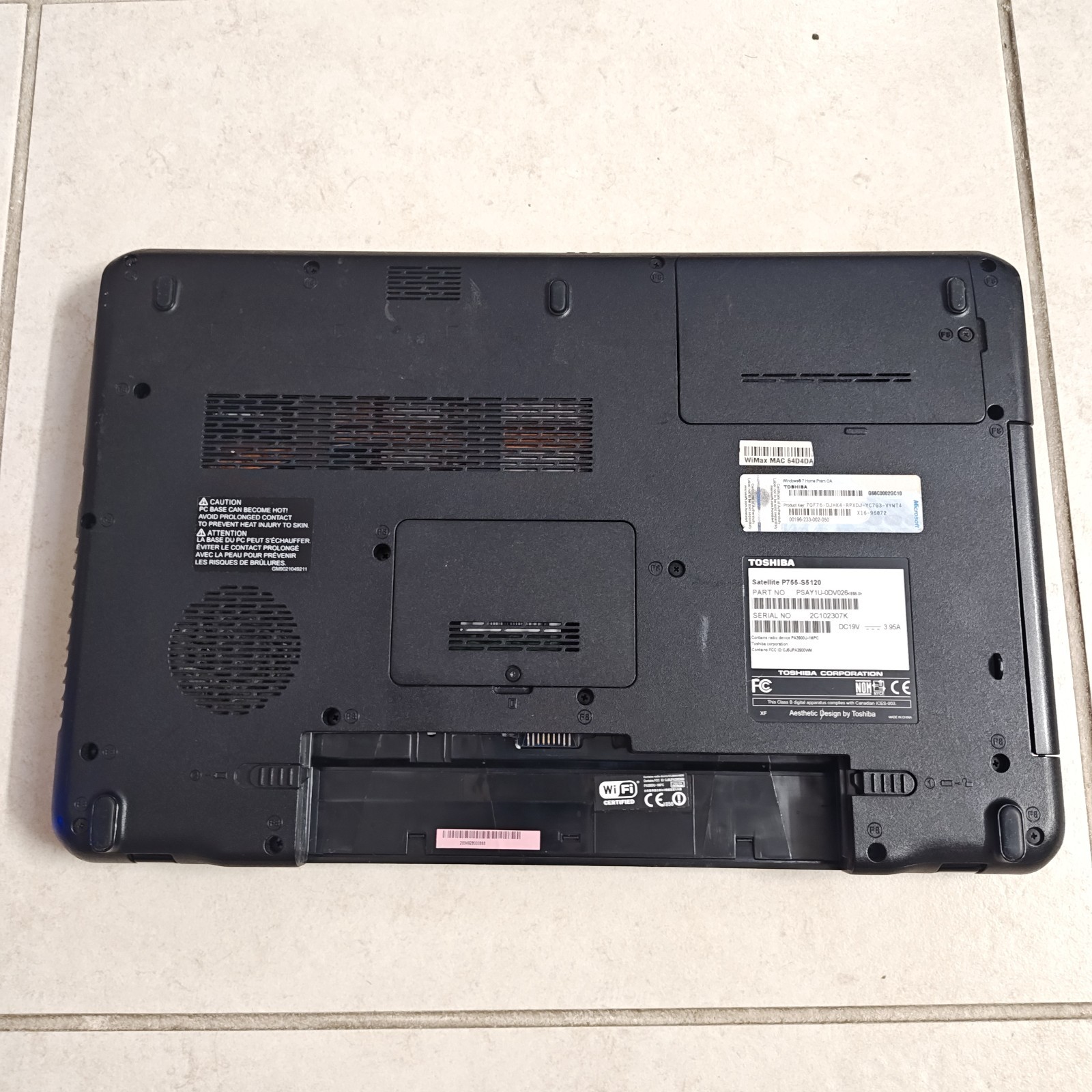 Toshiba Satellite P755-S5120 15.6″ Laptop – NO HDD/8GB RAM – BAD KEYBOARD #3903