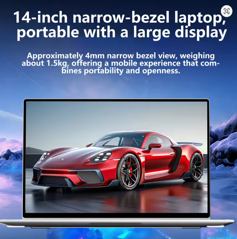LENO 14.1″Ultra Slim Laptop Windows11 16GB 2TB SSD Intel 4405U 1920*1080