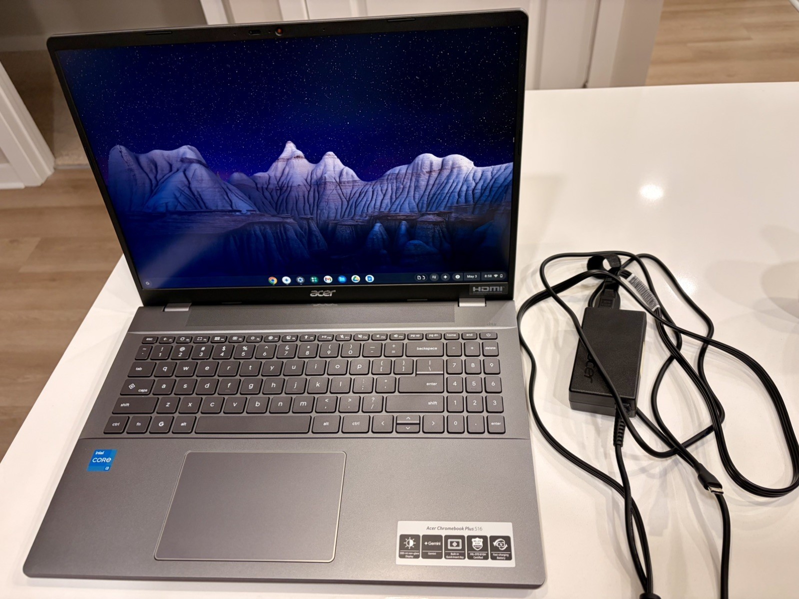 Slightly Used- Acer Chromebook Plus 516 | 8GB RAM | 128GB SSD | Gray