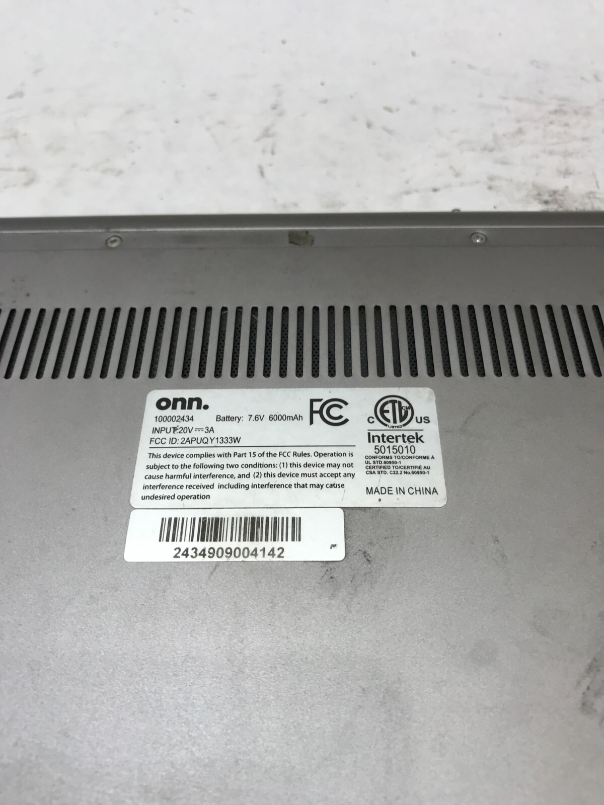 Onn 100002434 13″ Intel i3-8145U 4GB RAM NO SSD/OS For Parts/Repair AS IS!! – DW