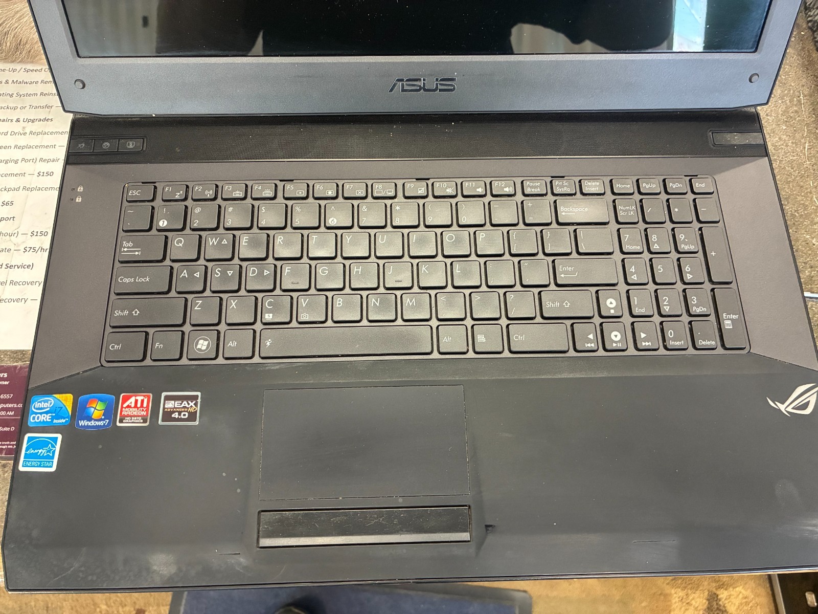 ASUS ROG G73JH-BST7 17.3″ Gaming Laptop i7-740QM 6GB RAM Radeon HD 5870 –