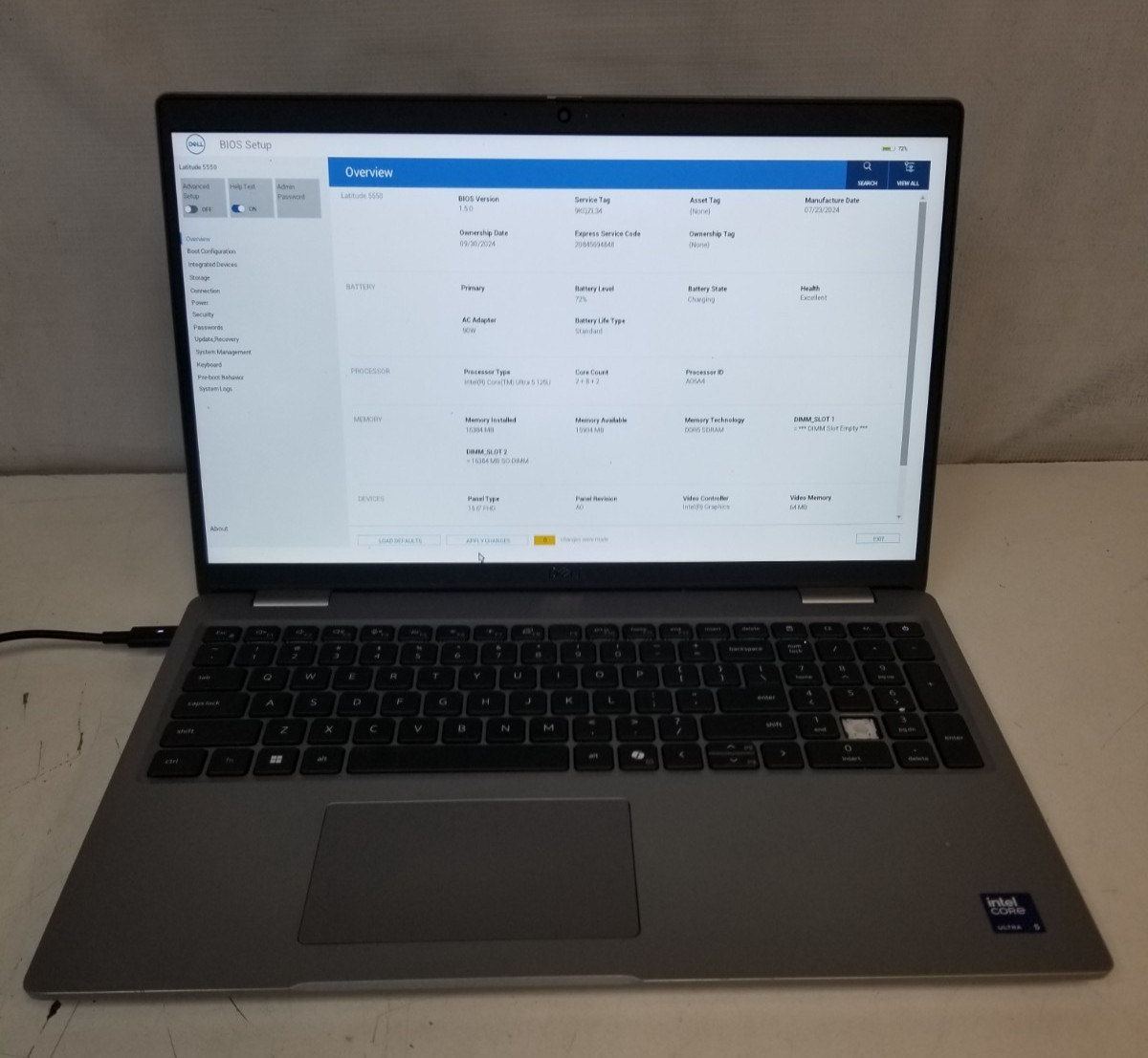 Dell Latitude 5550 / Intel Core Ultra 5 125U / 16GB RAM / No SSD / FREE DELIVERY