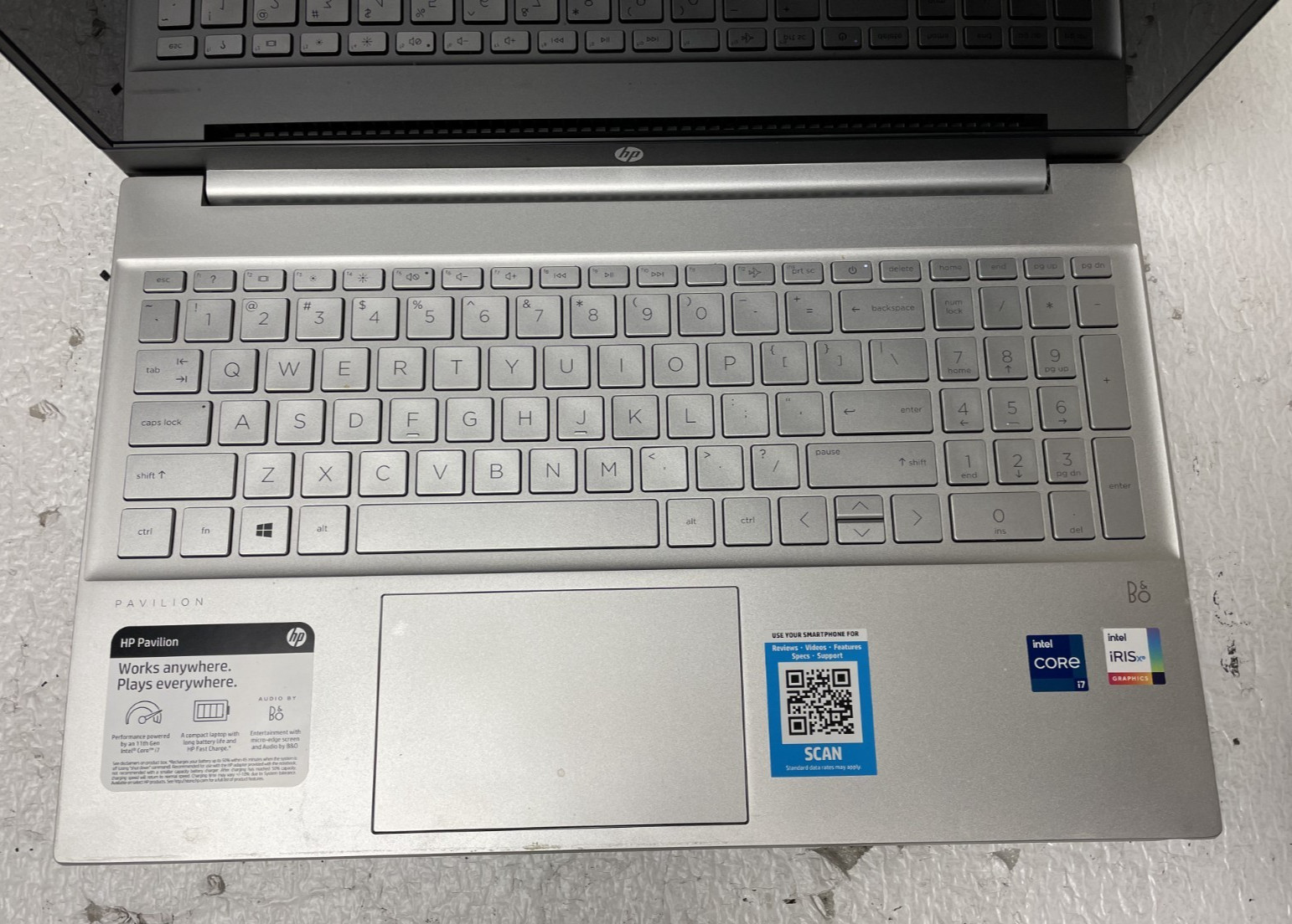 HP Pavilion 15-eg0021nr Intel i7-11th 8GB RAM NO SSD Parts *READ