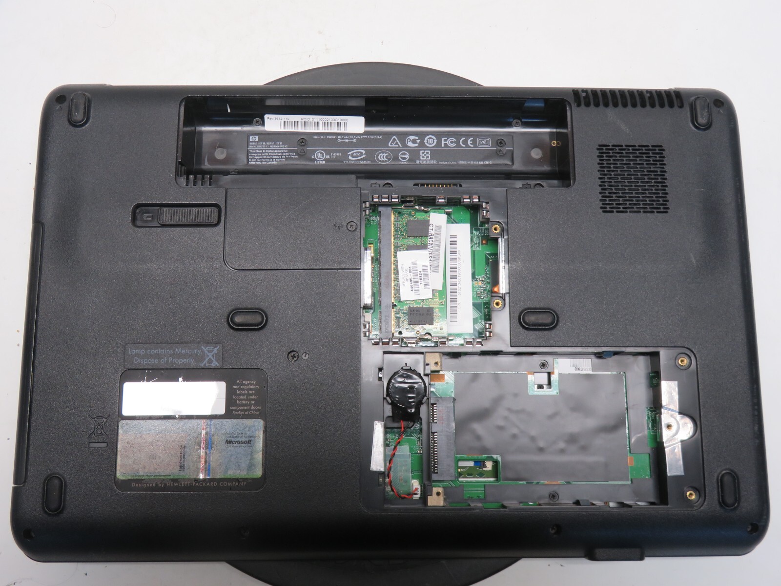HP G60-235dx Intel Pentium Dual-Core CPU T4200 @2.00GHz 1GB NO HDD No Batt