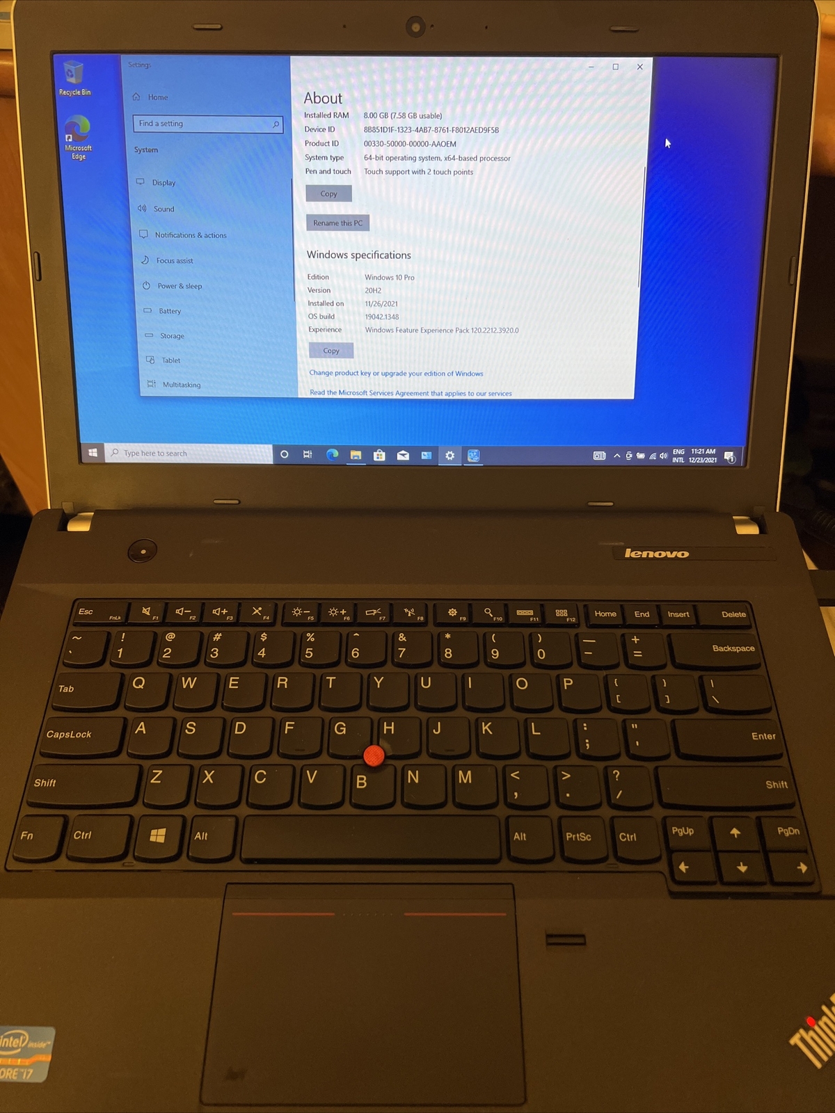 Lenovo ThinkPad Edge E431 14″ Laptop i7-3632QM CPU, 8GB RAM. 150GB SSD