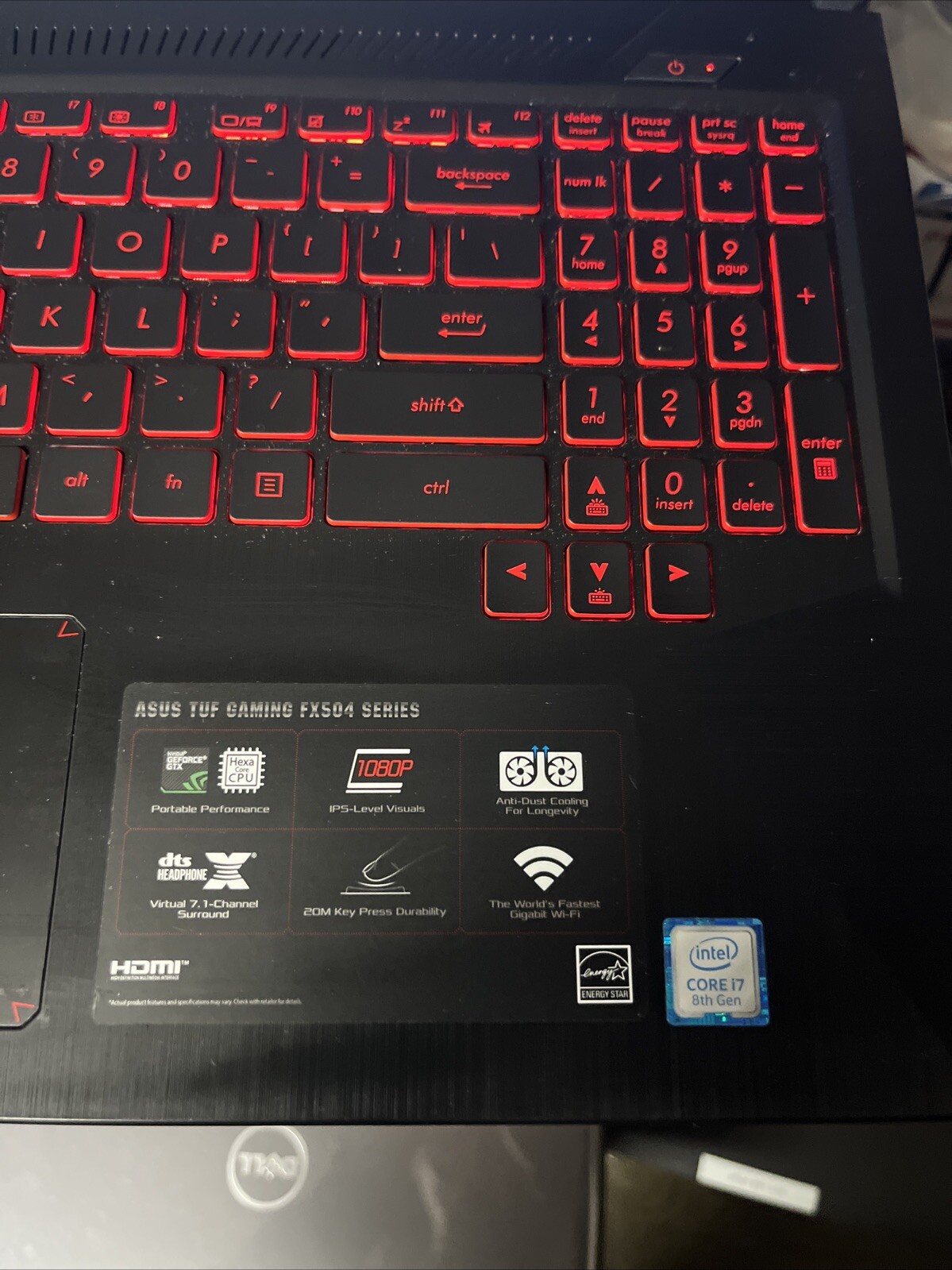 Asus TUF Gaming FX504G i7-8750H 2.20GHz 16GB RAM 256GB SSD 15.6″ Windows 10 Pro