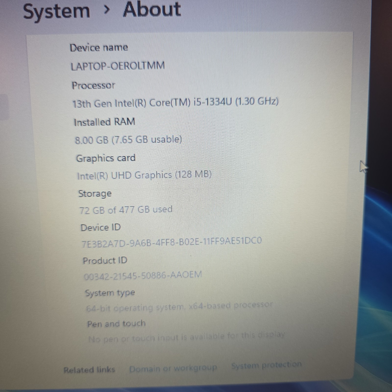 HP 15-fd0259wm 15.6″ FHD i5-1334U 1.3GHz Intel UHD Graphics 8GB RAM 477GB (EFA)