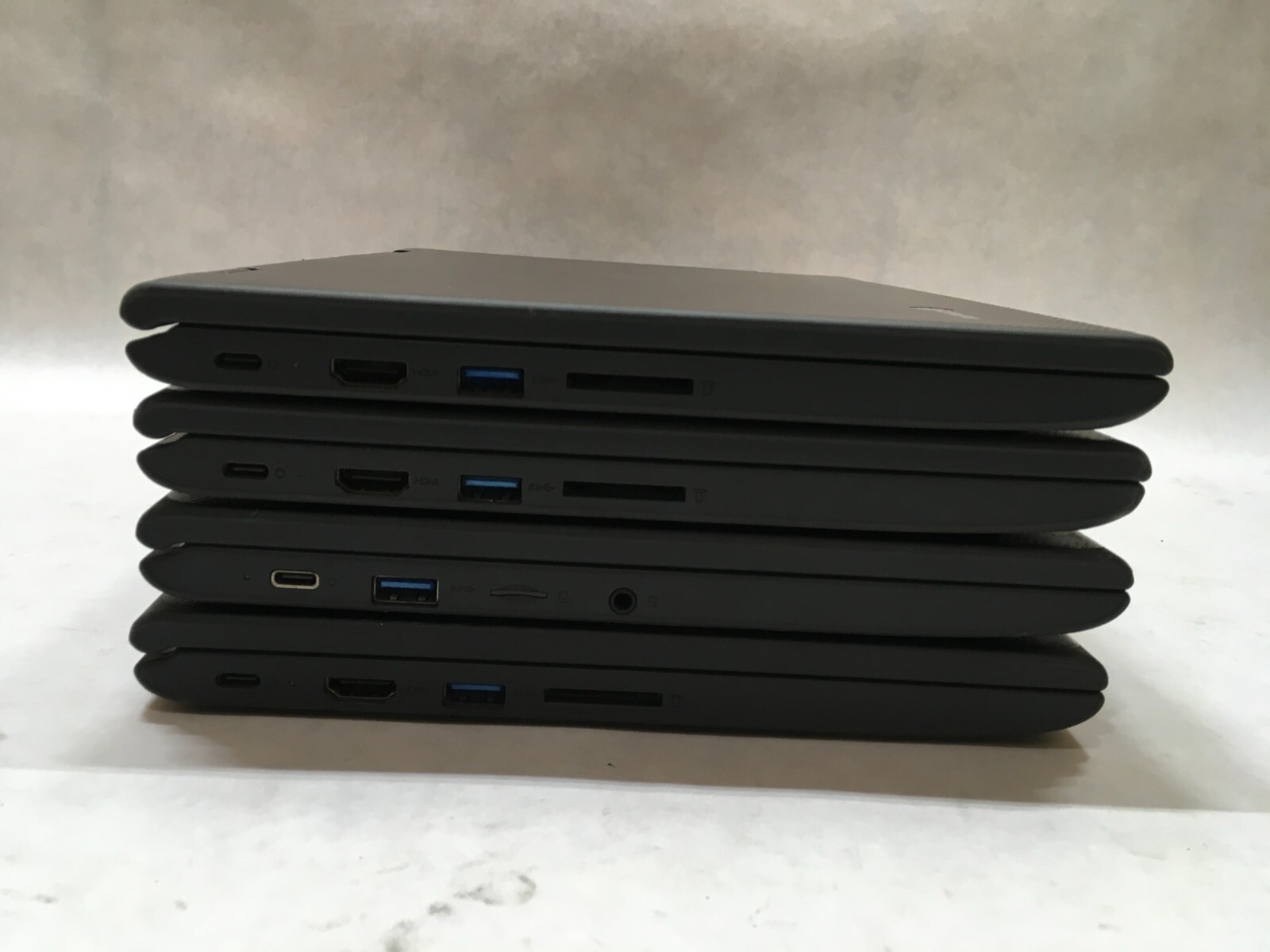 Lot of 4 Lenovo Chromebook 300e 2nd Gen MTK Broken Screens Power Issues- FT