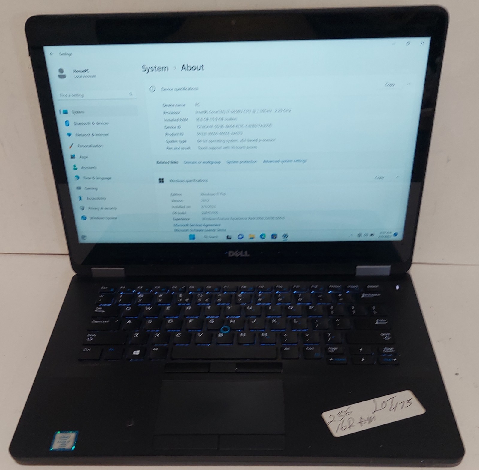 DELL LATITUDE E7470 CORE i7 TOUCHSCREEN 256 HD 16 RAM
