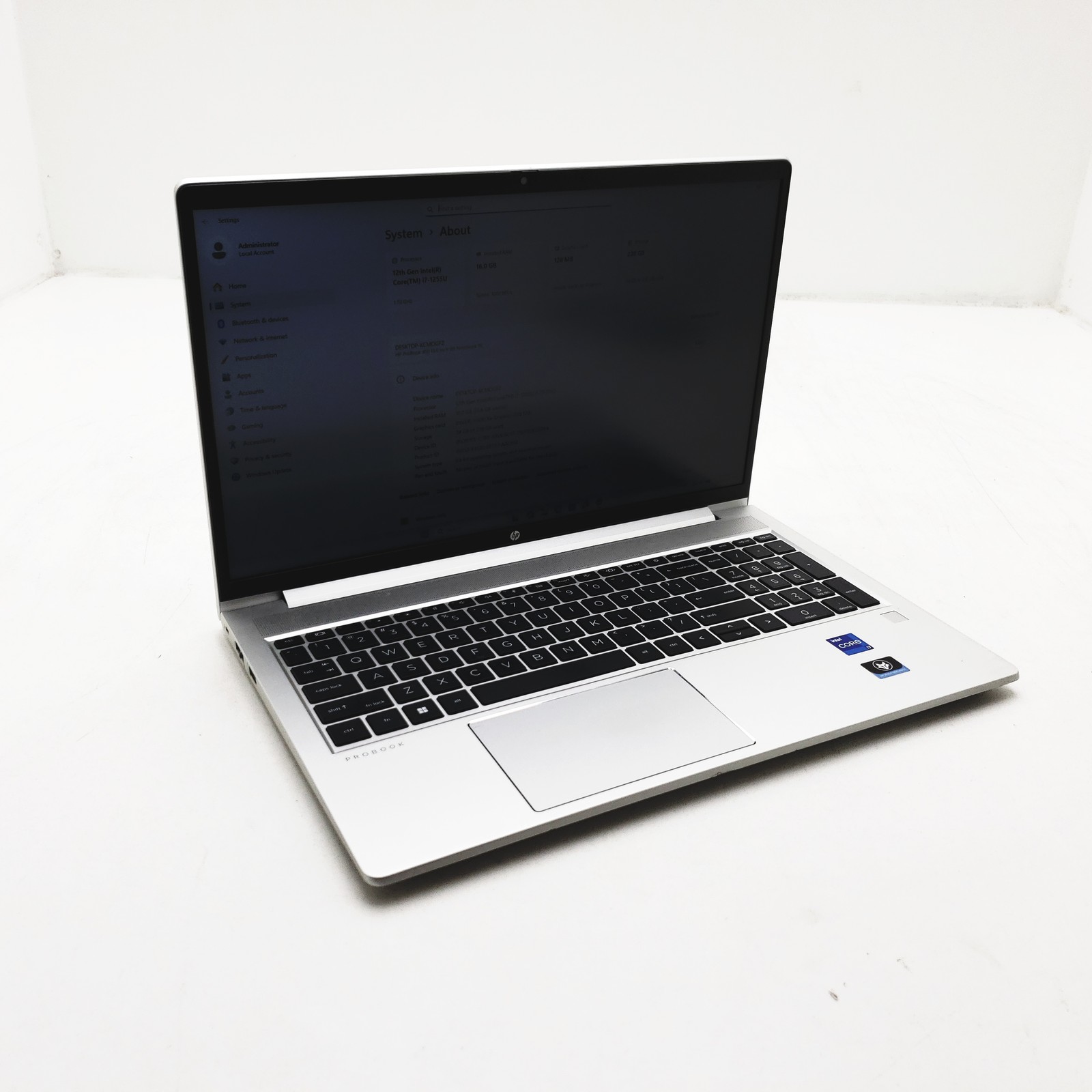 HP ProBook 450 G9 i7-1255U 16GB RAM 256GB SSD 15.6in Iris Graphics 128MB Tested
