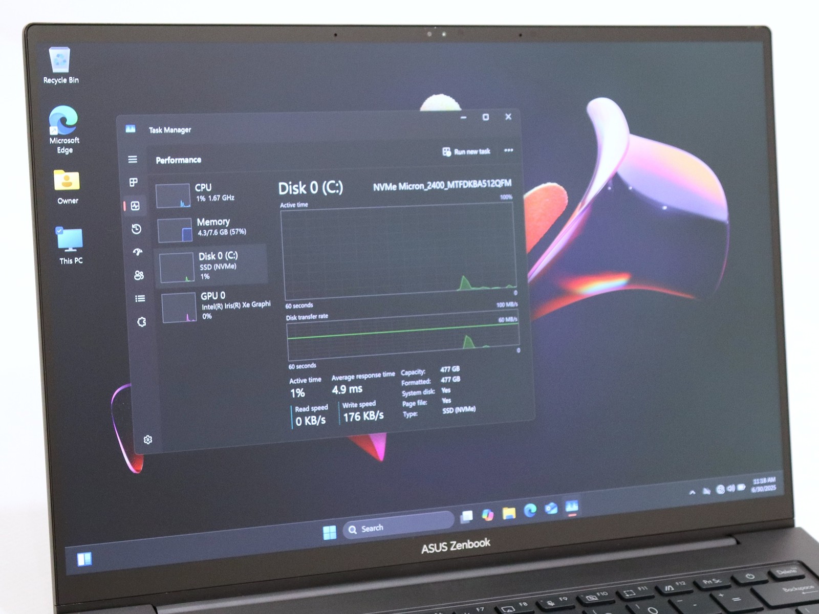 ASUS ZenBook 14X OLED 14.0″ Touch Intel i5-13500H 8GB RAM 512GB NVMe W11 Home