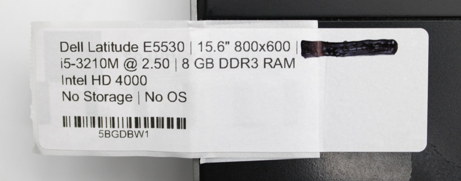 Dell Latitude E5530 i5-3210M@2.50GHz 8GB DDR3 NO STORAGE OR OS*USED/TESTED*