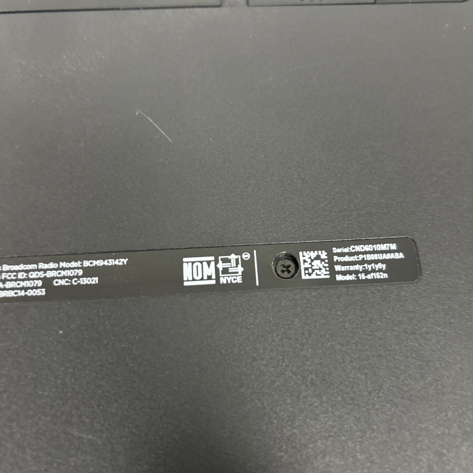 HP 15-af152n AMD A8-7410 2.20GHz 8GB RAM 1TB Hard Drive Bad Battery