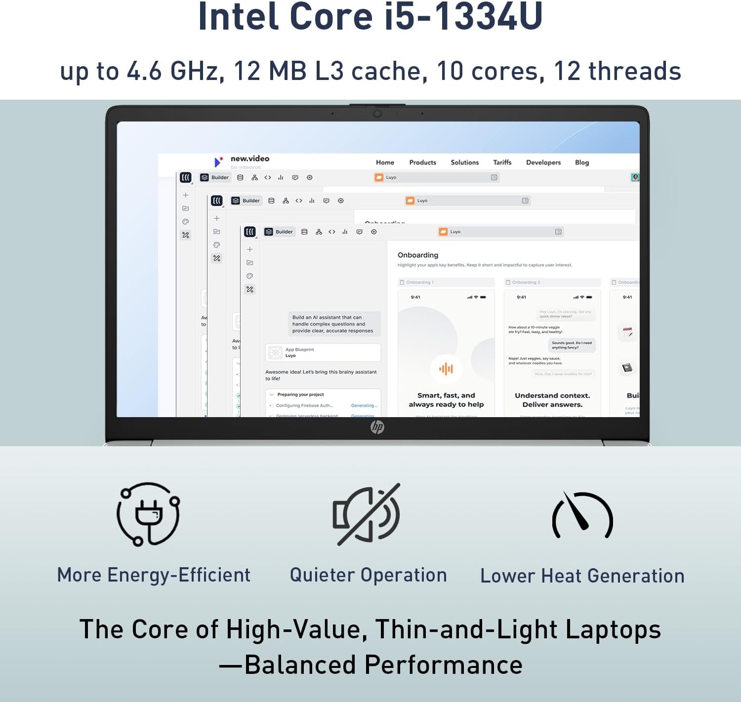 HP 17.3″HD+ Laptop Backlit Intel Core i5-1334U 10cores – 16GB RAM 1TB SSD