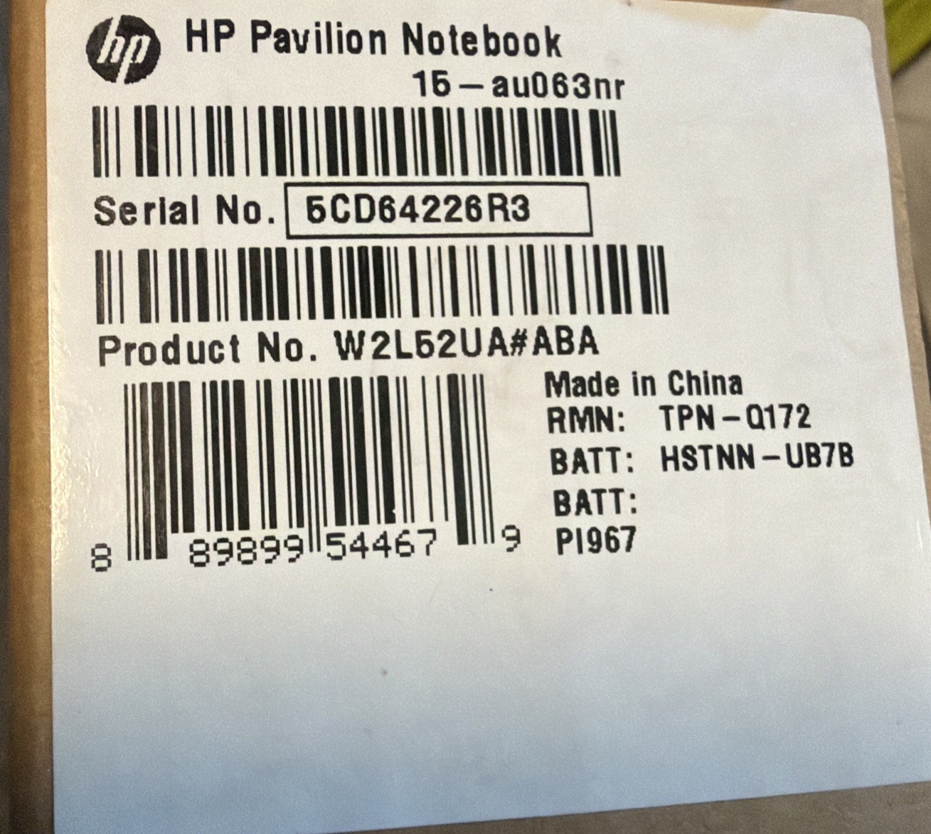 HP Pavilion 15.6 in Intel Core I7-6500u 12 GB RAM 1 TB HDD – Ash Silver -…