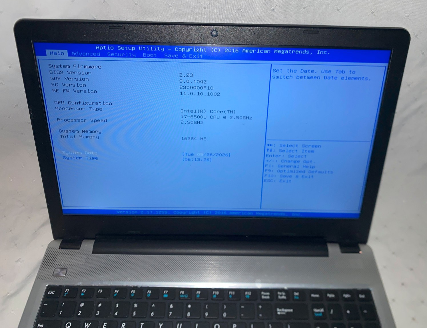 Intel i7-6500U, 16GB RAM, 275GB SSD, Laptop Notebook Pegatron D15S