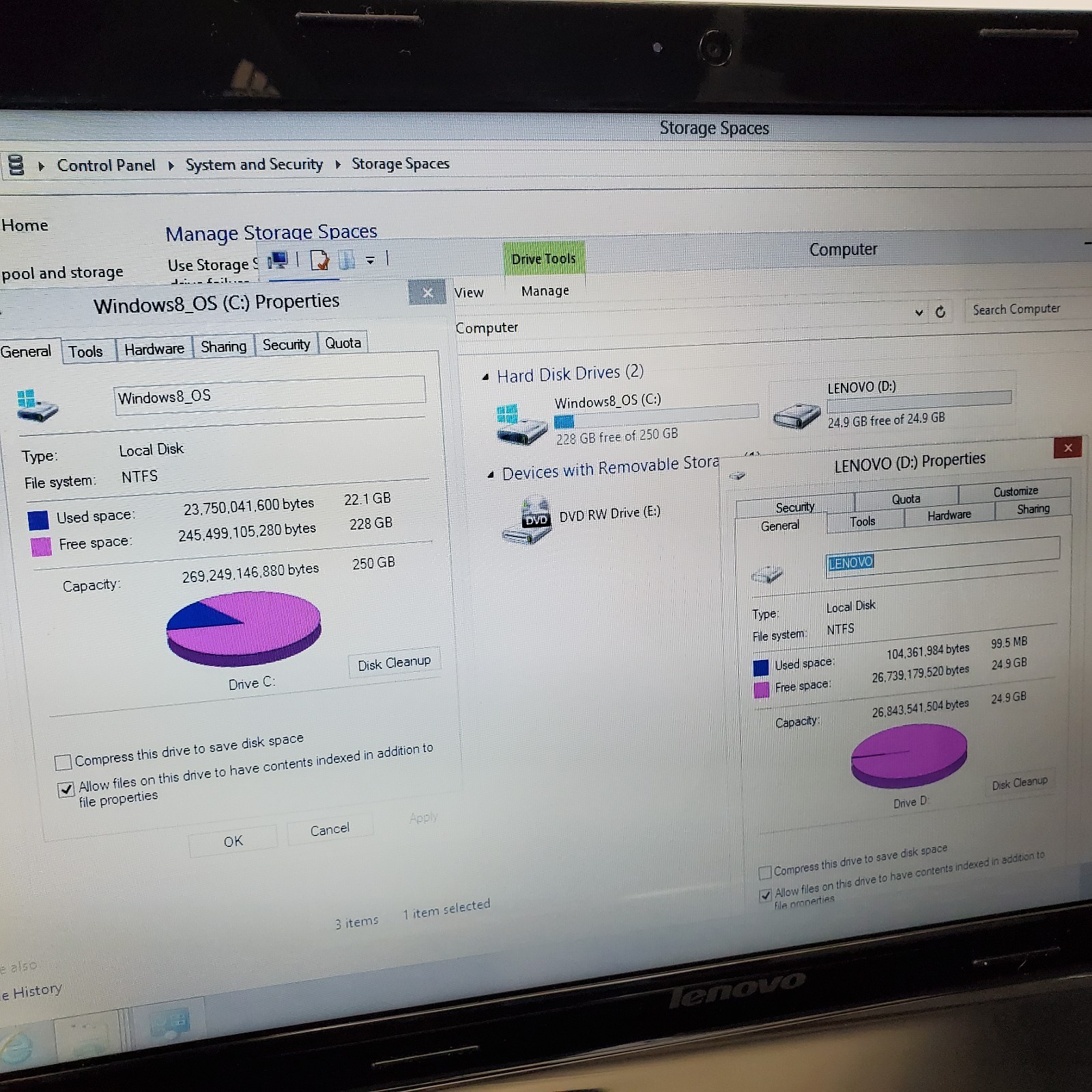 Lenovo G585 15.6″ Laptop AMD E1 4GB RAM 250GB HDD PSU Mouse Box Parts Repair