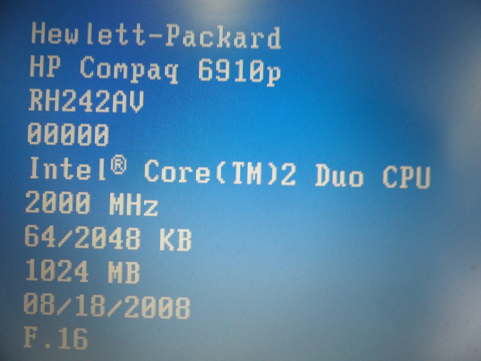 Compaq 6910p Laptop 4 Parts Posted Bios No Hard Drive *