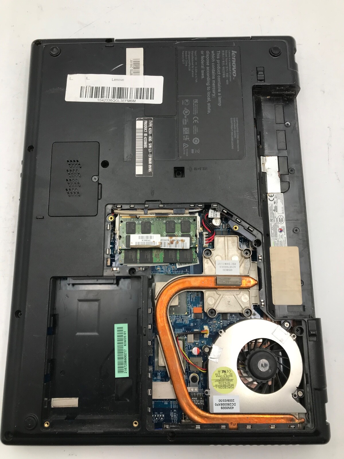 Lenovo 3000 N500 15″ Laptop Intel Core 2 Duo NVIDIA GPU 4gb RAM-Missing Parts-MZ