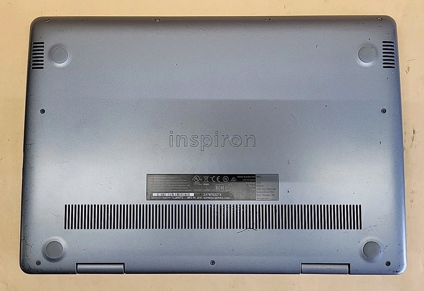 Dell Inspiron 5481, Intel Core i3-8145U @ 2.1GHz, 4GB RAM, NO SSD, NO OS *READ*