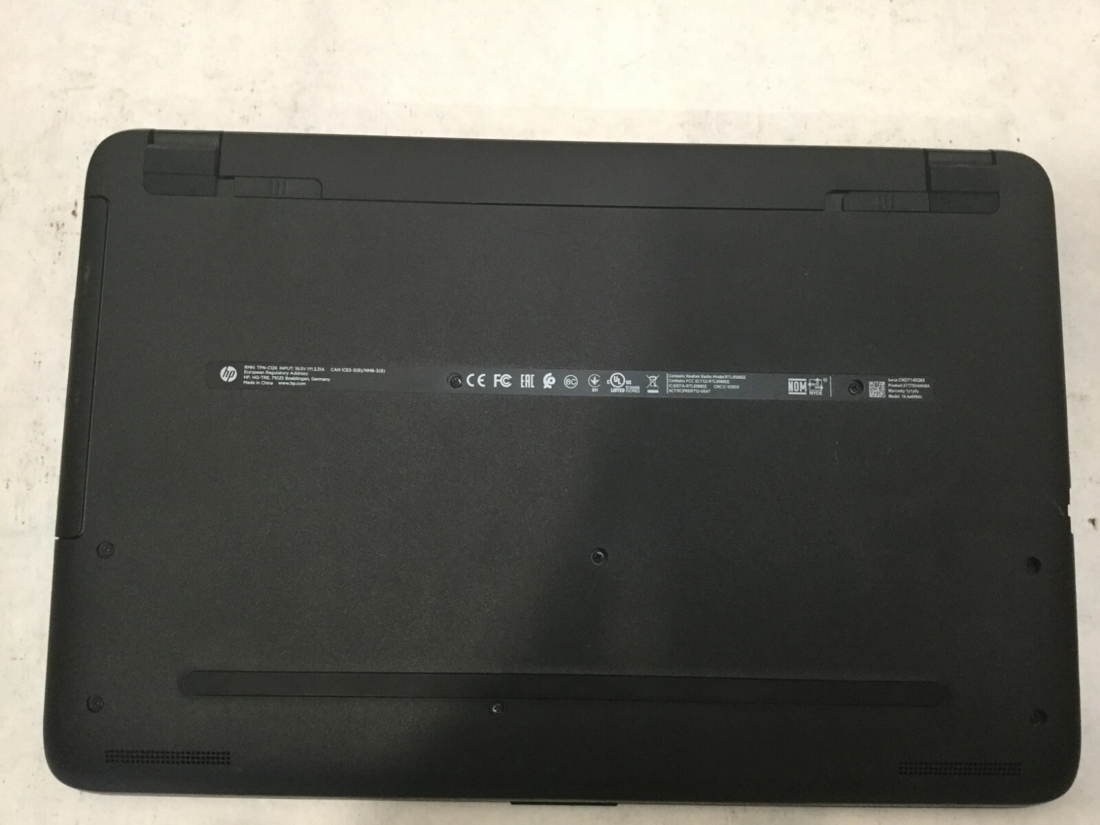 HP 15-ba009dx / AMD A6-7310 R4 @ 2.00GHz / (NO STORAGE) -MR