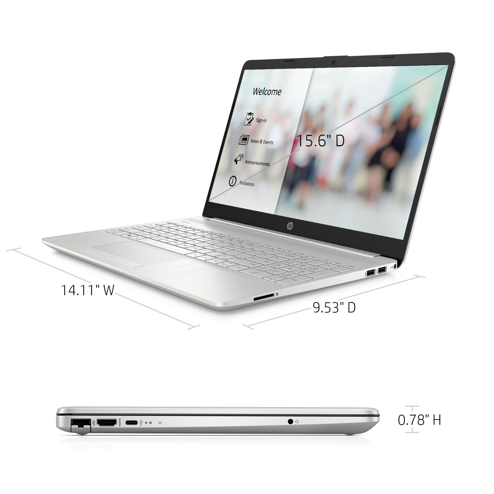 HP Laptop Computer 15.6 Touch Intel i5 12GB RAM 256GB SSD 1TB HDD Office Backlit