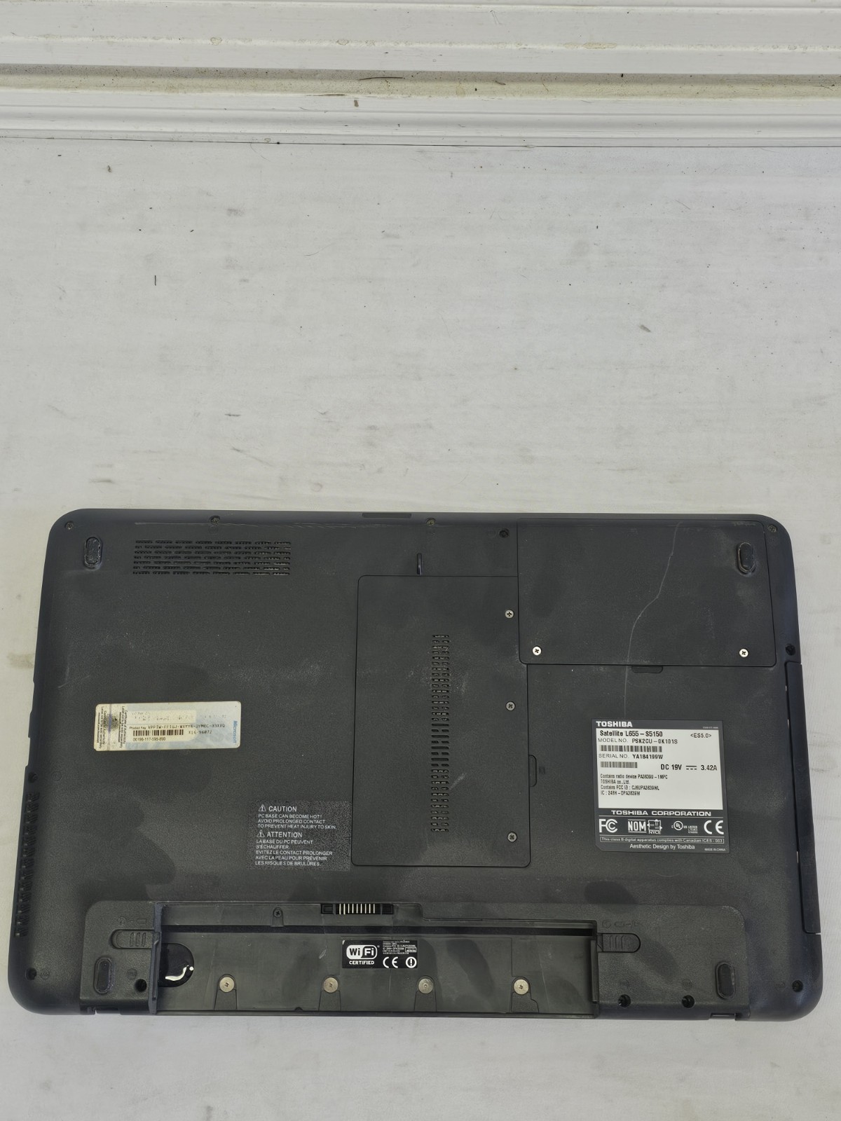 Toshiba Satellite L655-S5150 Laptop – Intel Pentium P6200 – NO BATT NO OS READ