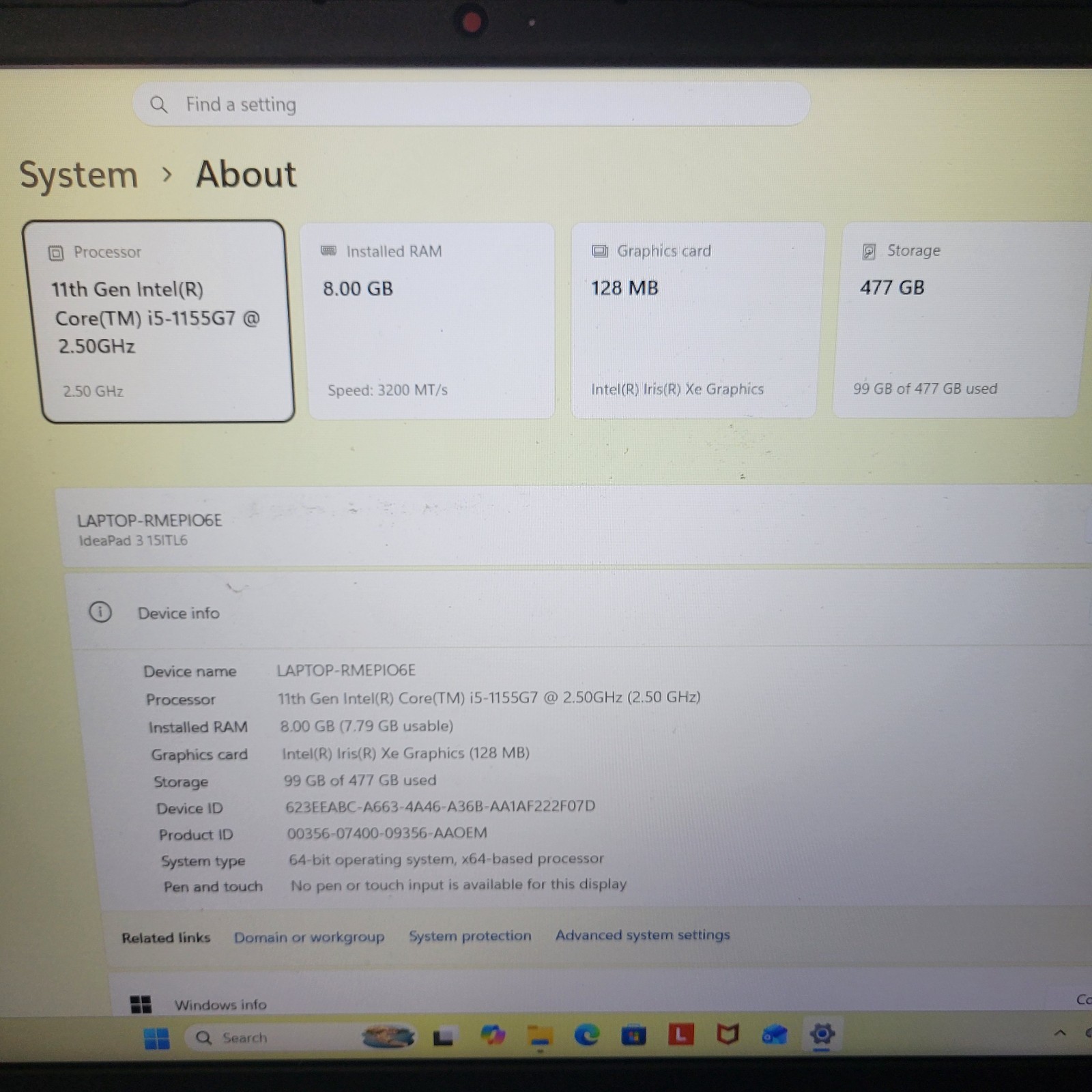 Lenovo IdeaPad 3 15ITL6 15″ 8GB 512GB, Abyss Blue