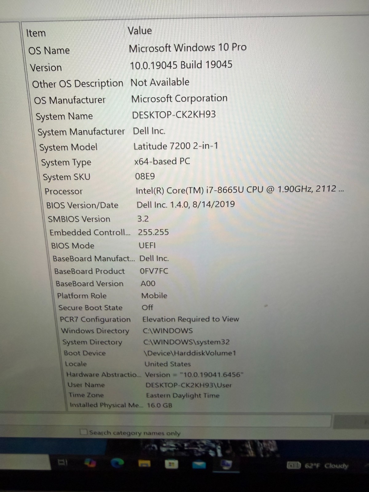 Dell Latitude 7200 2 in 1 12.3″ Core i7-8665U 1.9GHz 16GB RAM 512GB SSD WIN 10