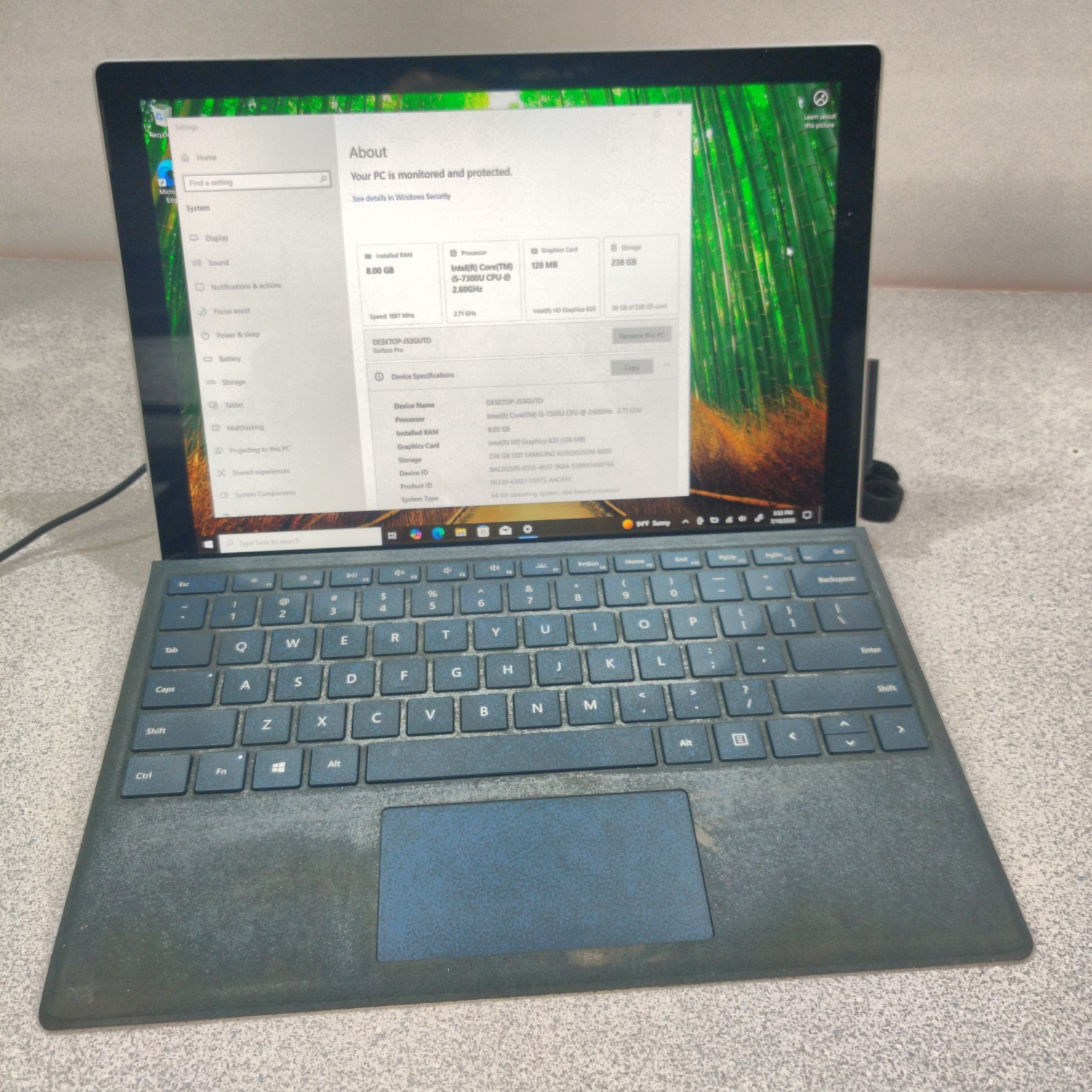 Microsoft Surface Pro 5 1807 12.3″ i5-7300U, 8GB, 256GB SSD Windows 10 Pro NO AC