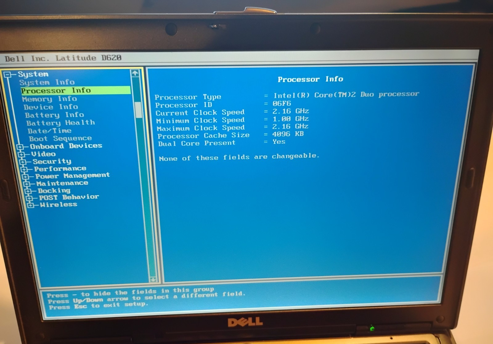 Dell/Latitude D620/Win XP SP3/256GB SSD/4GB RAM/Core 2 Duo 2.16GHz/WiFi/DVD+-RW