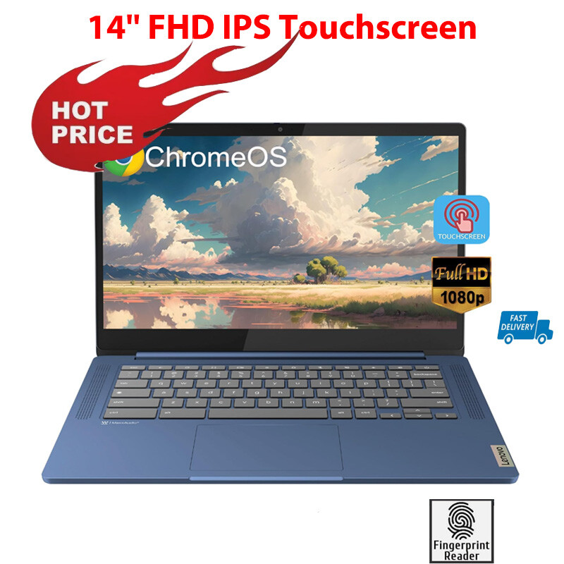 2024Lenovo Slim 3 Chromebook 14″Touch Laptop,MediaTek 520,UpTo 4GB RAM,320GB