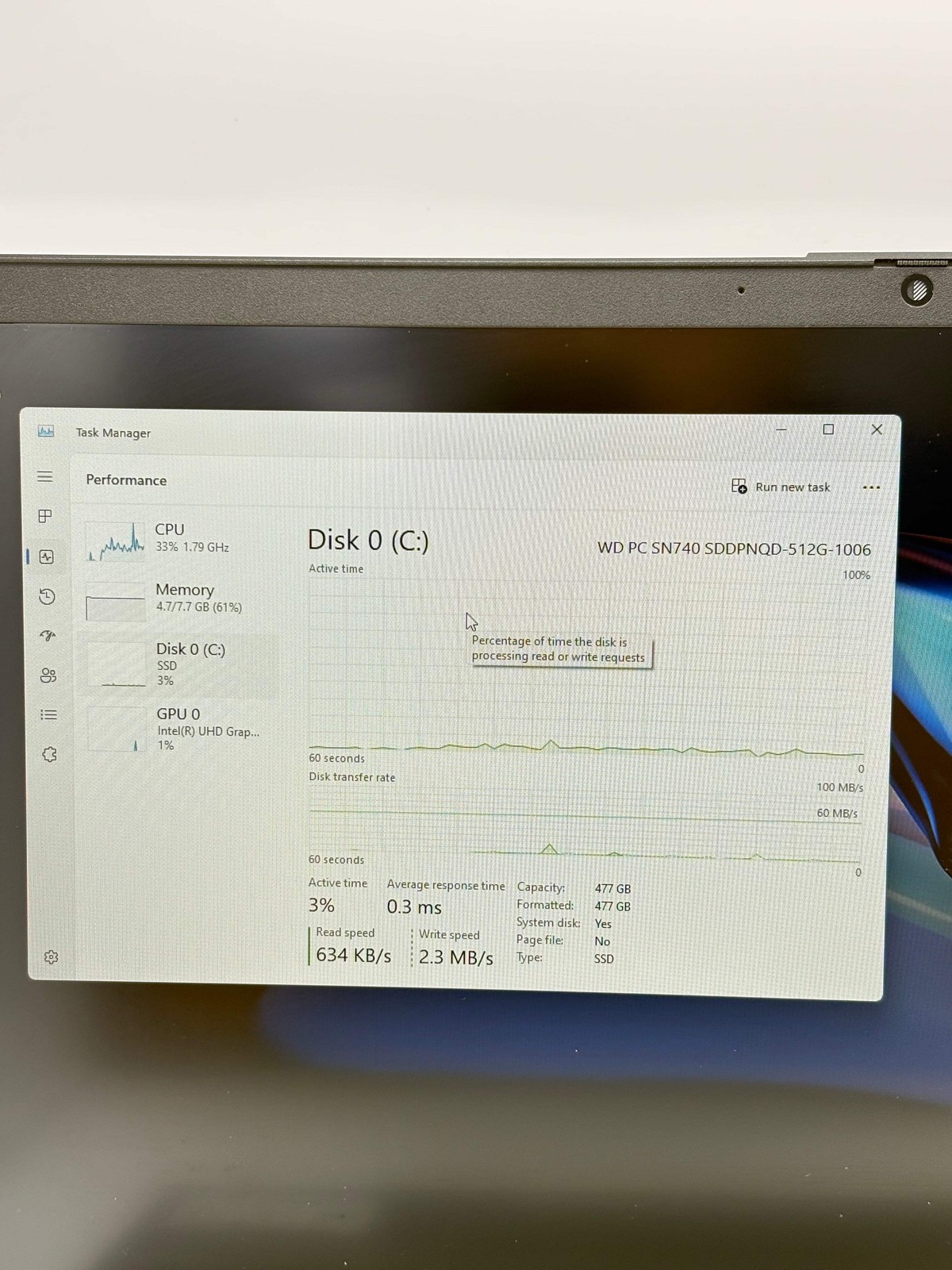 HP 17-cn2283st 17.3″ Core i3 12th Gen 8GB 512GB SSD Silver Used