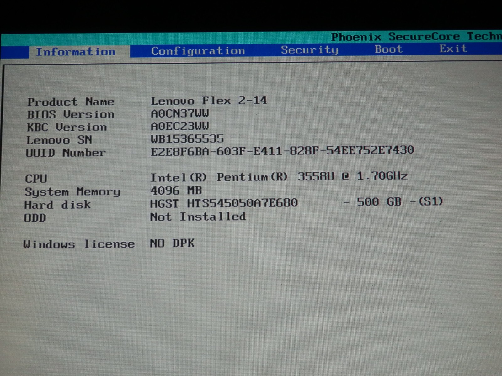 Lenovo Flex 2-14, Intel Pentium 3558U, 4GB Ram, 500GB HDD, 15.6″ inch FHD Touch