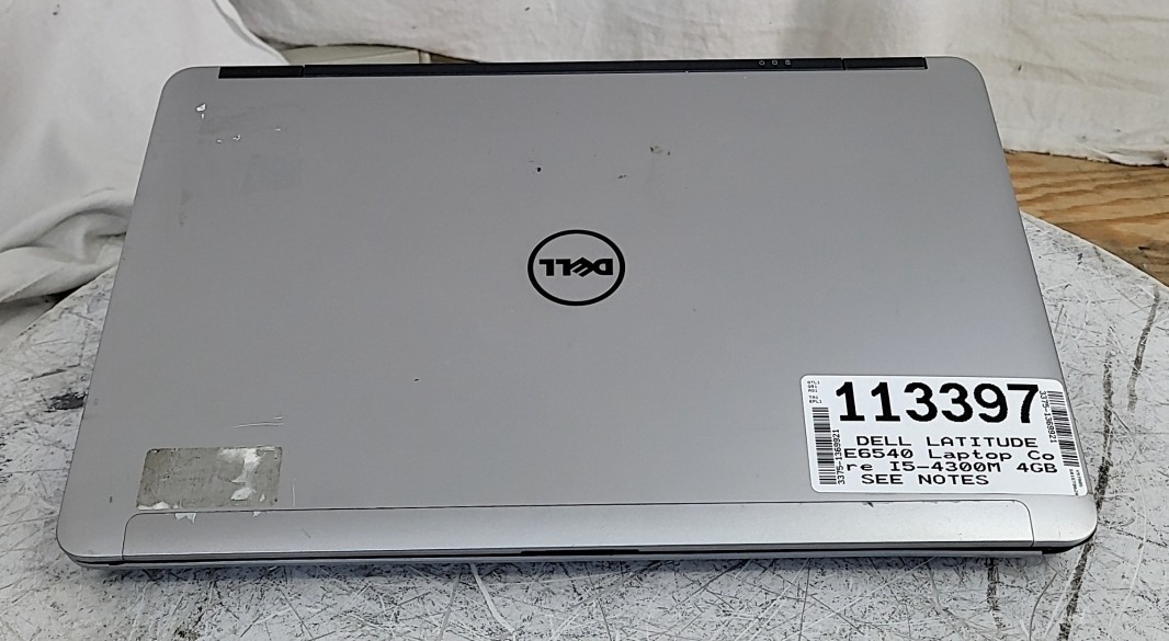 DELL LATITUDE E6540 Laptop Core I5-4300M 4GB SEE NOTES