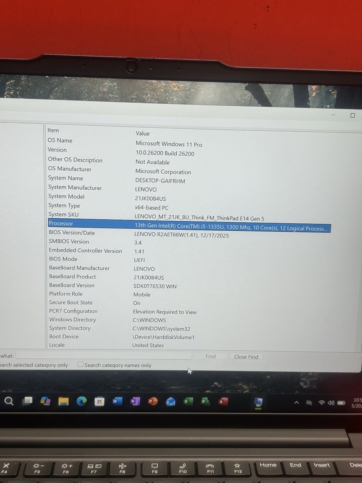 Lenovo ThinkPad E14 14 Core 13th i5 -1300Mhz 16GB 256GB Windows 11pro