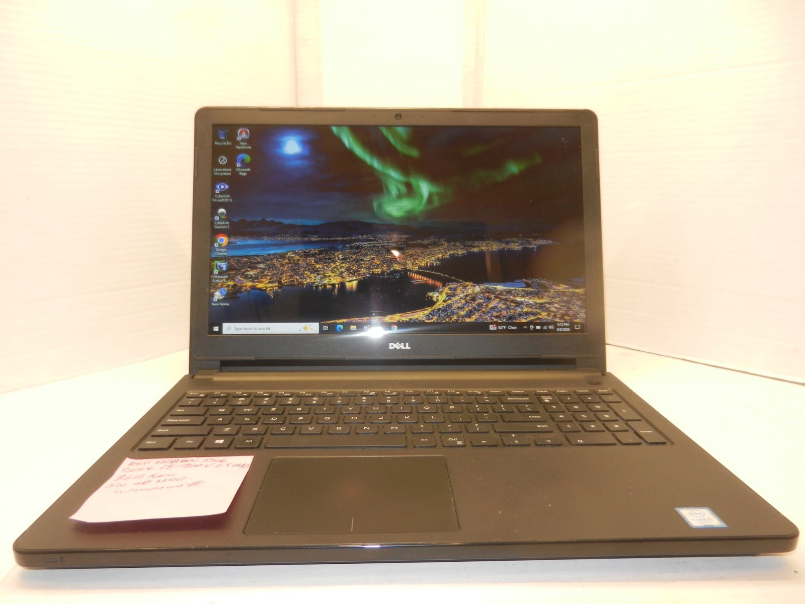 DELL INSPIRON 15 5566 15.6″ CORE i5-7200U@2.5GHz 8GB RAM 500GB HDD WINDOWS 10