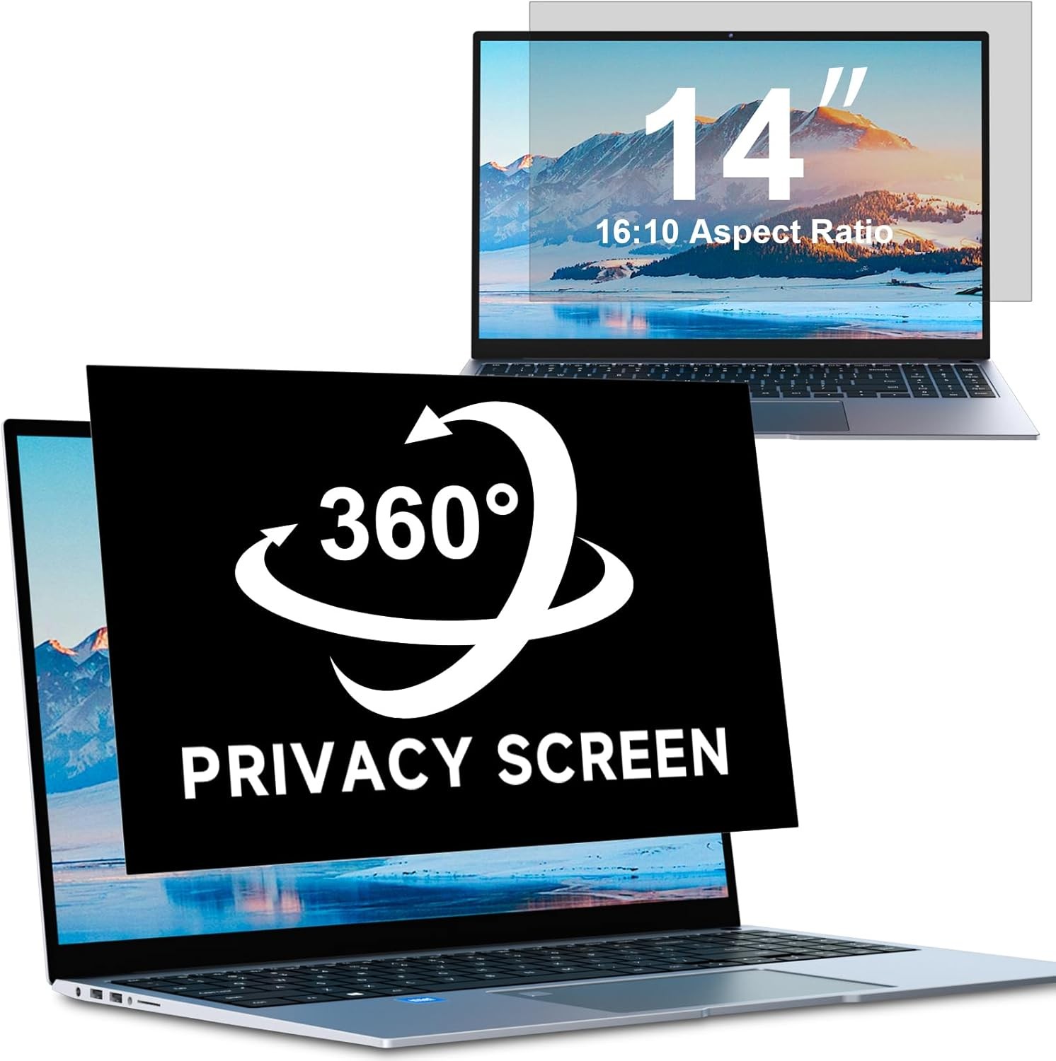 360° Removable Privacy Filter for 14″ Laptops, Anti-Glare, 16:10 Aspect Ratio