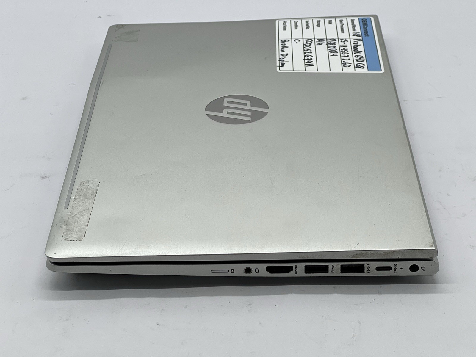 HP ProBook 640 G8 Laptop, i5-1145G7, 2.6GHz, 8GB RAM, No HDD/OS/AC-Bad Screen